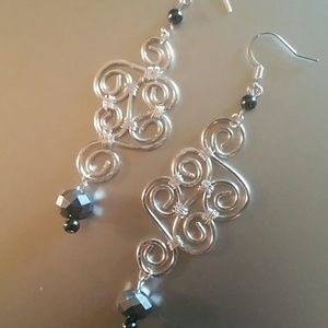 Stunning Silver statement Dangle Earrings